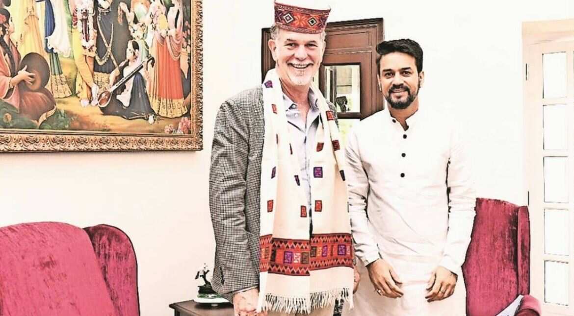 Netflix CEO meets up with I&B minister Anurag Thakur, gets Bhagvad Gita as gift