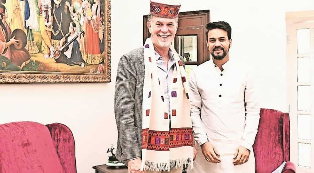 Netflix CEO meets up with I&B minister Anurag Thakur, gets Bhagvad Gita as gift