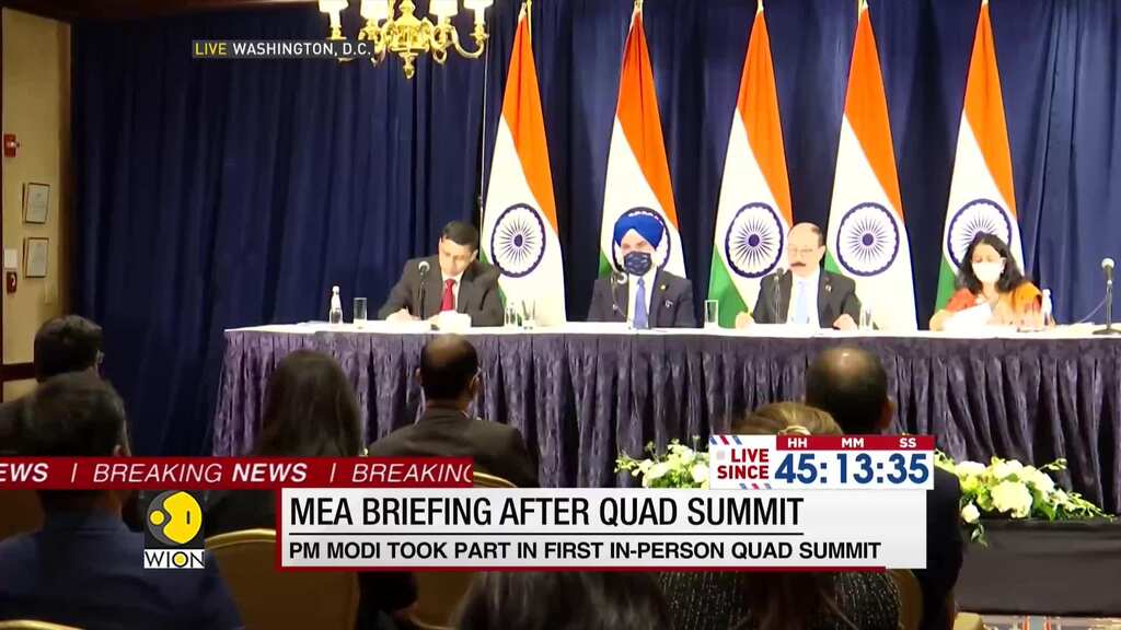 Harsh Shringla answers Palki Sharma's question on QUAD 's infrastructure initiative