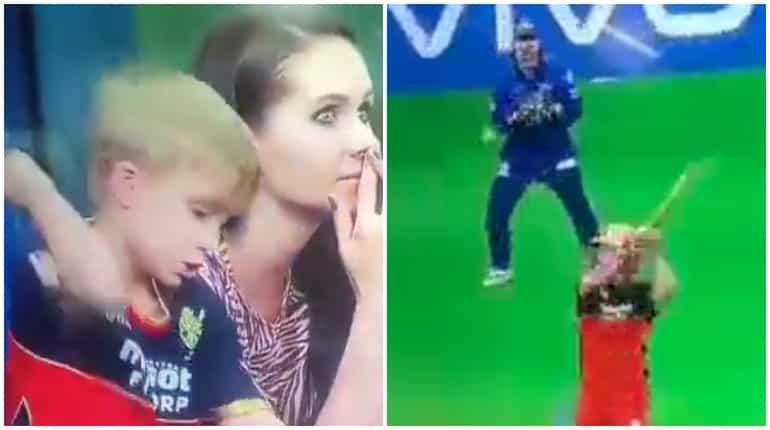 IPL 2021: UNMISSABLE! AB de Villiers' son's reaction goes viral after RCB veteran gets out in clash vs MI - Watch