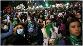 Women across Latin America march in favour of abortion rights
