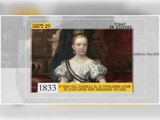 September 29 in history: Isabella II becomes Spanish Queen, CERN established, and more