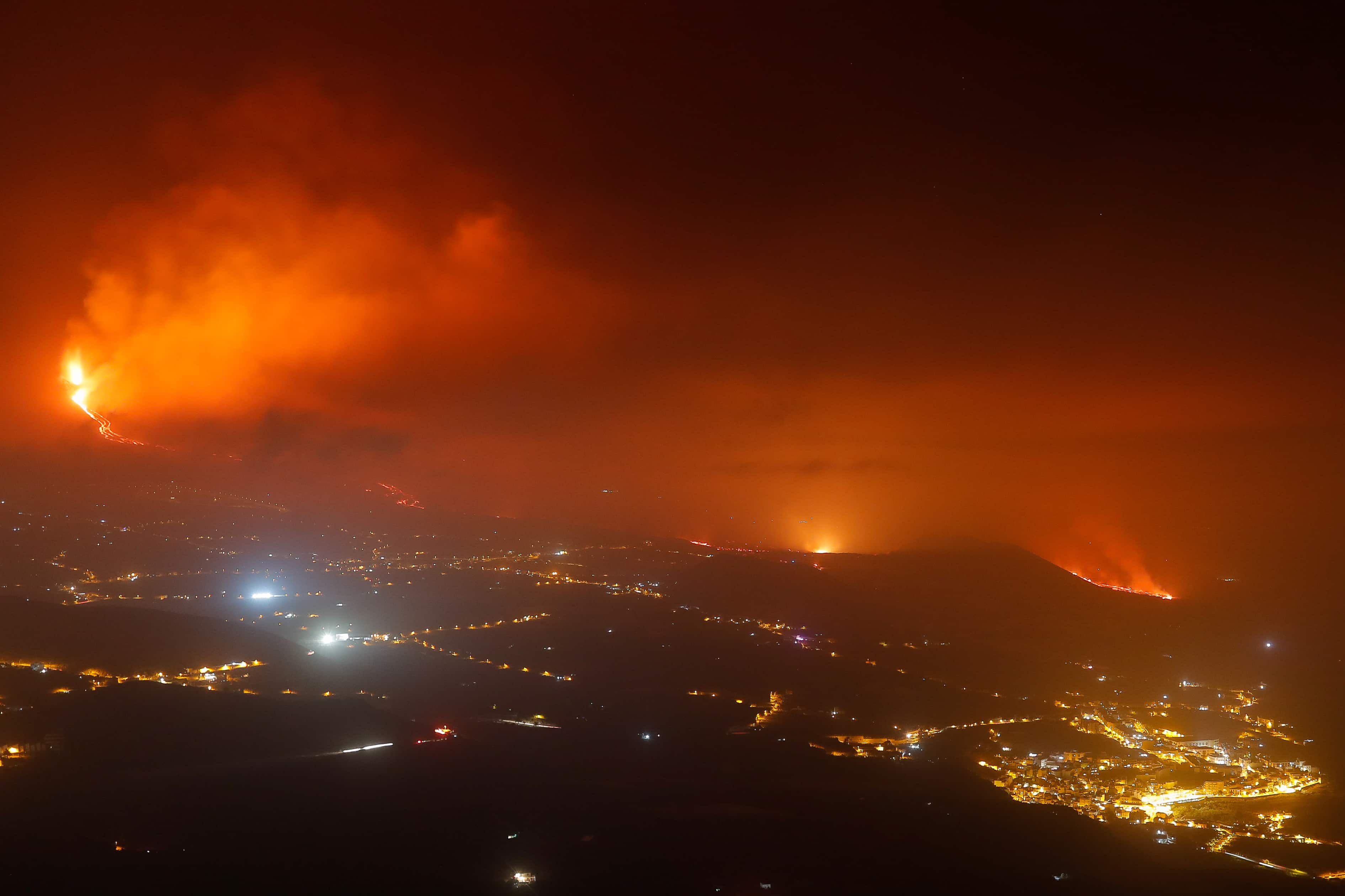 Lava leaves trail of destruction