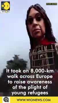 Puppet makes cross-Europe trek to support child refugees in Geneva