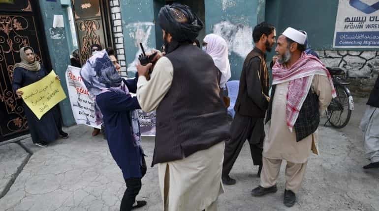 Watch: Taliban fire shots at Kabul women protesting for right to study