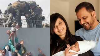 Afghan baby who was lifted over Kabul airport wall by US soldier now in Arizona