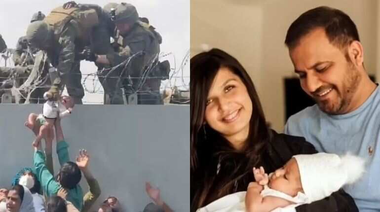 Afghan baby who was lifted over Kabul airport wall by US soldier now in Arizona