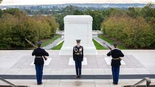In a first, all-female guard change occurred at Tomb of the Unknown Soldier in US