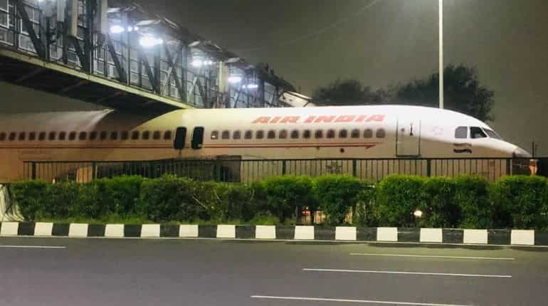 Watch: Scrapped Air India plane gets stuck under a foot-over bridge in Delhi
