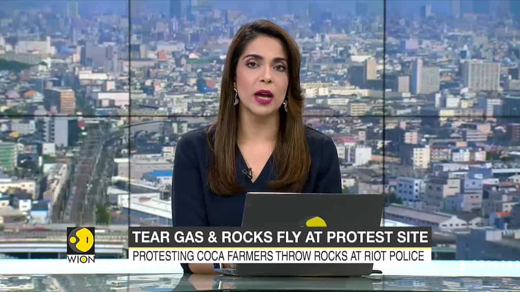 Coca farmers clash with police in Bolivian capital