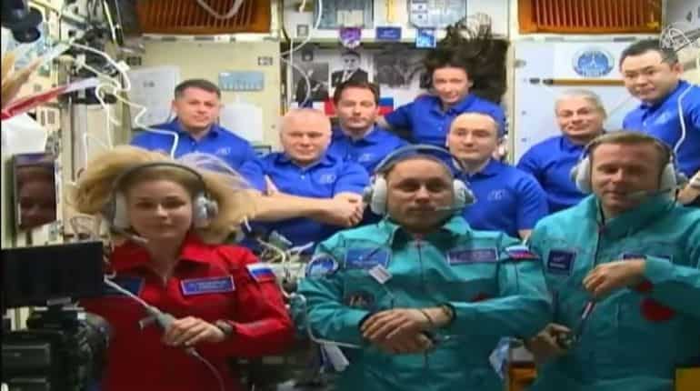 Russian film crew docks on ISS manually to make first movie in space