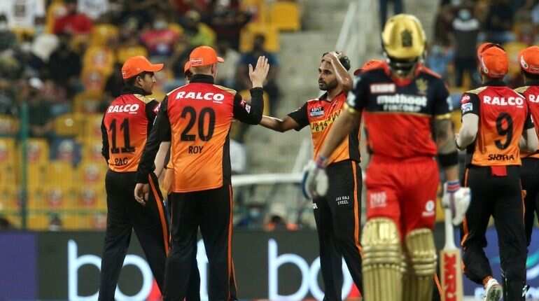 IPL 2021: Sunrisers Hyderabad beat Royal Challengers Bangalore by four runs IPL 2021: Sunrisers Hyderabad beat Royal Challengers Bangalore by four runs