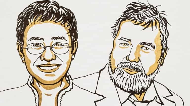 Nobel Peace Prize awarded to journalists Maria Ressa and Dmitry Muratov Nobel Peace Prize awarded to journalists Maria Ressa and Dmitry Muratov