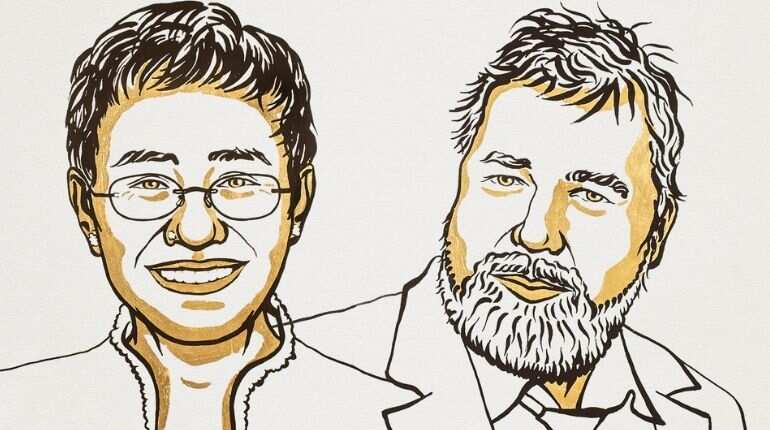 Nobel Peace Prize awarded to journalists Maria Ressa and Dmitry Muratov
