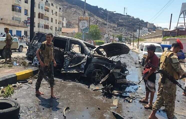 Five dead in Yemen blast targeting Aden governor: security sources Five dead in Yemen blast targeting Aden governor: security sources