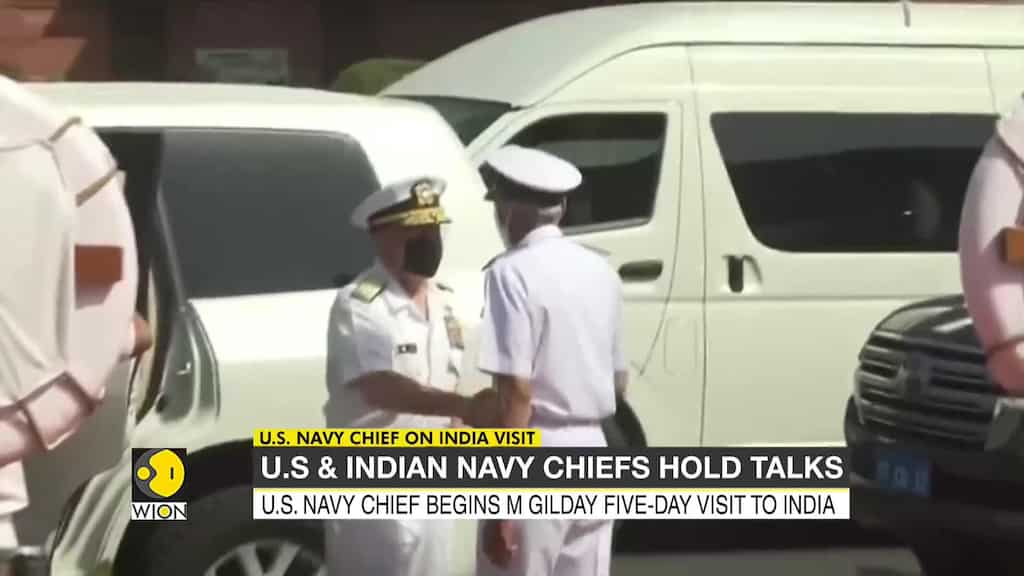 US chief of Naval operations Michael Gilday on five-day visit to India