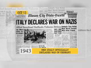 Oct 13 in history: Italy officially declares war on Germany in WW2 and more