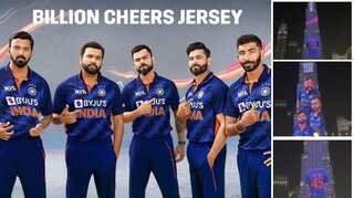 Watch: Team India's jersey for T20 World Cup displayed at Burj Khalifa with a breathtaking light show