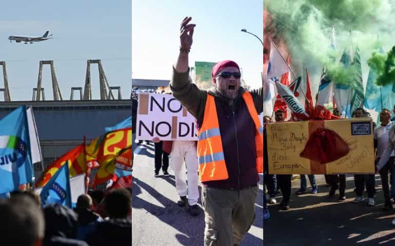 Protests and blockades greet new Italy Covid rules Protests and blockades greet new Italy Covid rules