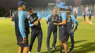 T20 WC: MS Dhoni joins Team India camp as Virat Kohli & Co. begin preparations - see pics