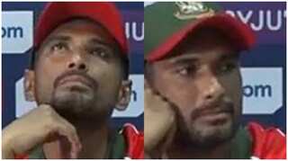 WATCH: Scotland's celebrations interrupt Mahmudullah's presser post Bangladesh's embarrassing T20 WC loss