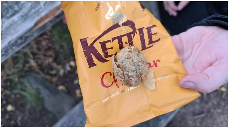 Man finds whole potato in his bag of chips Man finds whole potato in his bag of chips