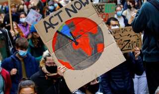 COP26: Protesters gather in London ahead of climate summit