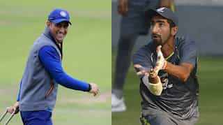 Young Pakistan pacer Shahnawaz Dahani in awe as he meets legend MS Dhoni ahead of IND-PAK clash - WATCH