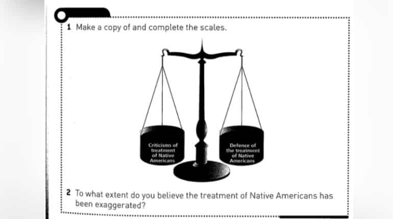 Textbook withdrawn as 'shocking' question on Native Americans draws criticism