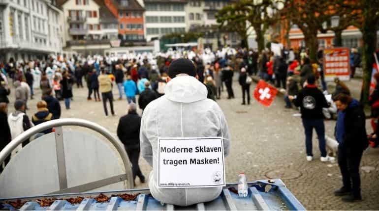 Watch: Thousands of Swiss locals protest against Covid vaccine certificates Watch: Thousands of Swiss locals protest against Covid vaccine certificates