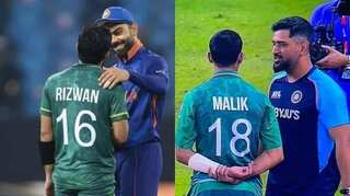 Heartwarming gesture: Pakistani players chat with Dhoni and Kohli after the match, take selfies