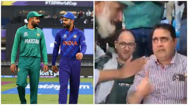 T20 WC: Babar Azam's father teary-eyed after Pakistan break India's 12-match winning streak in WCs T20 WC: Babar Azam's father teary-eyed after Pakistan break India's 12-match winning streak in WCs