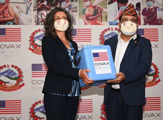 US donates 100,620 doses of Pfizer vaccines to Nepal US donates 100,620 doses of Pfizer vaccines to Nepal