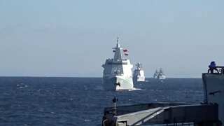 Japan spots Russian warships after joint drills with China