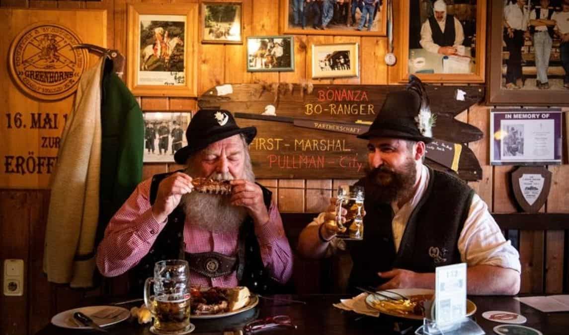 Enjoying mouth-watering Pullman City meal