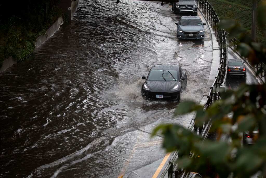 Heavy rain soaks New York as nor’easter pounds the region