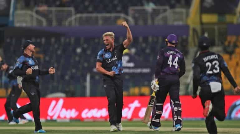 T20 World Cup: Ruben Trumpelmann magical first over helps Namibia thrash Scotland by 4 wickets