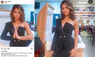 Viral: US model poses in front of father's open casket, gets brutally trolled