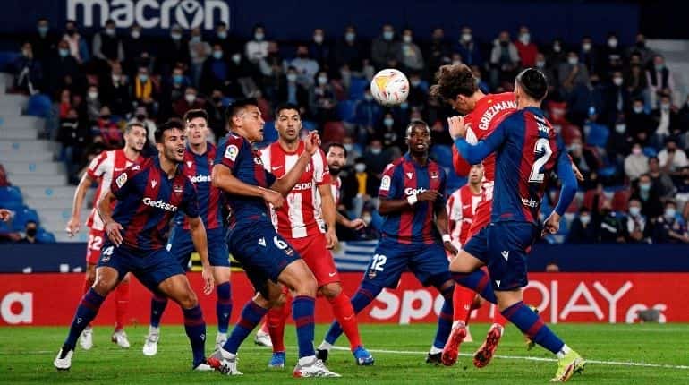 La Liga: Atletico Madrid held by lowly Levante after Enis Bardhi's late penalty La Liga: Atletico Madrid held by lowly Levante after Enis Bardhi's late penalty