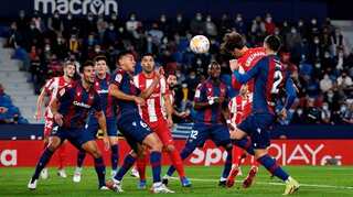 La Liga: Atletico Madrid held by lowly Levante after Enis Bardhi's late penalty