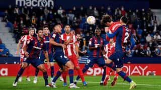 La Liga: Atletico Madrid held by lowly Levante after Enis Bardhi's late penalty