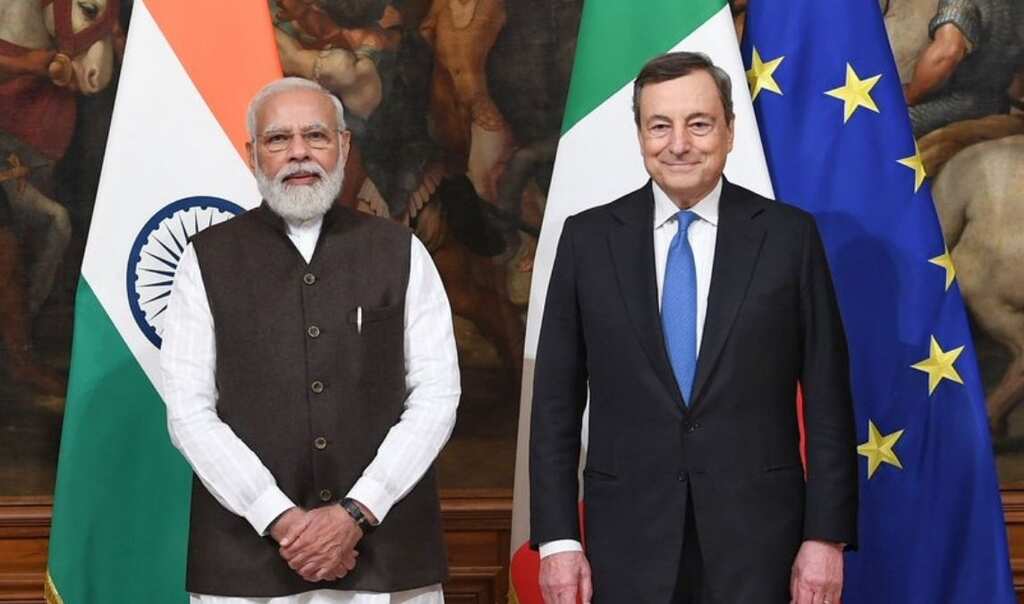 Indian PM Modi meets Italian counterpart Mario Draghi, holds extensive talks on diversifying bilateral ties