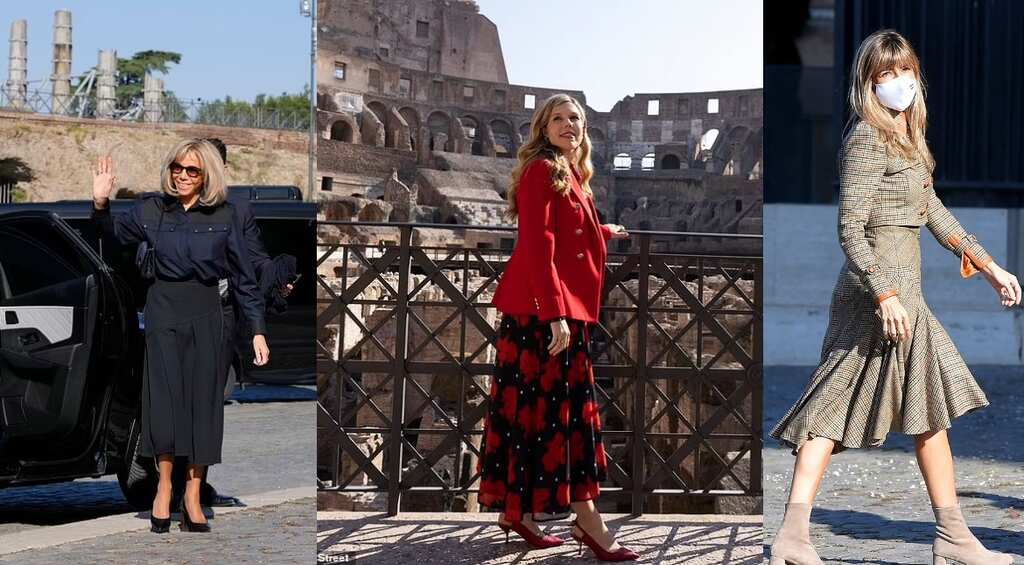 Dressed to impress! Carrie Johnson, Brigitte Macron look uber stylish at G20 summit