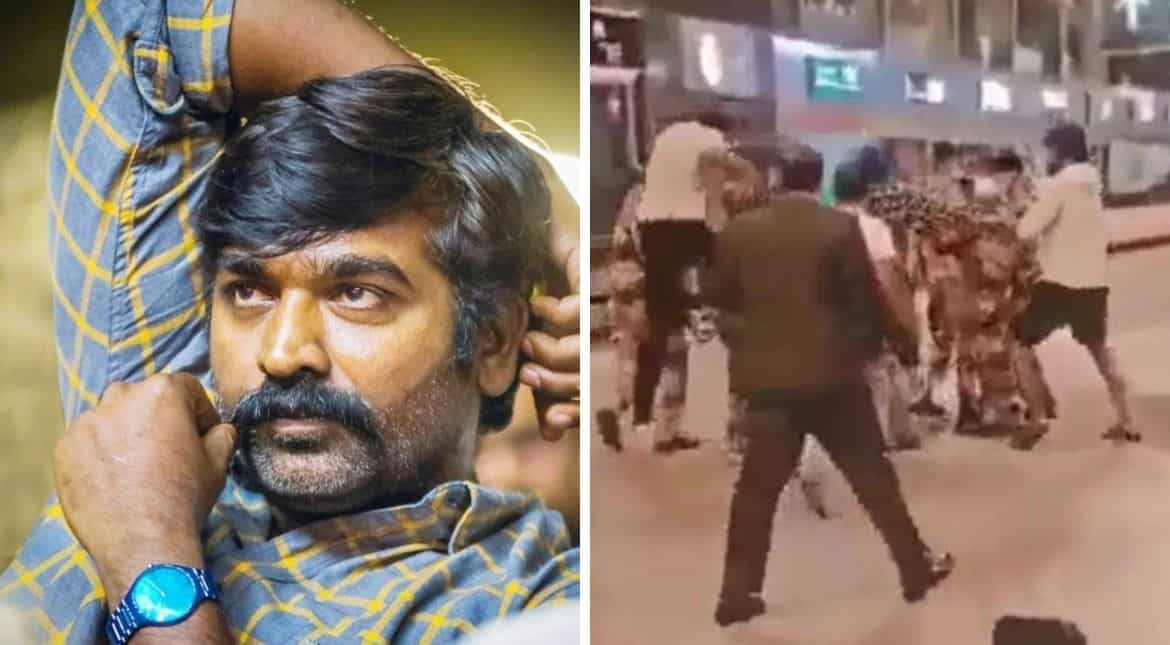 Viral video: Actor Vijay Sethupathi and team heckled at airport Viral video: Actor Vijay Sethupathi and team heckled at airport