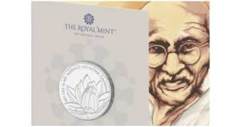 Commemorative coin celebrating Mahatma Gandhi's life unveiled in UK