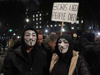 Million Mask March: Protesters wearing Guy Fawkes masks clash with police in UK