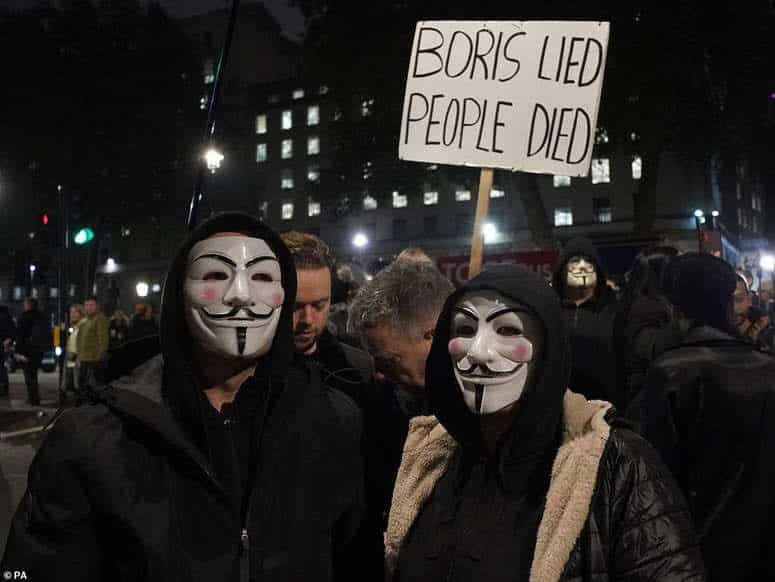 Million Mask March: Protesters wearing Guy Fawkes masks clash with police in UK