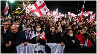 Thousands protest to support Georgia's jailed ex-leader Saakashvili