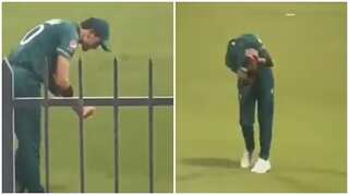 Watch: Shaheen Afridi enacts dismissals of India's top 3 Virat Kohli, Rohit and Rahul on public demand