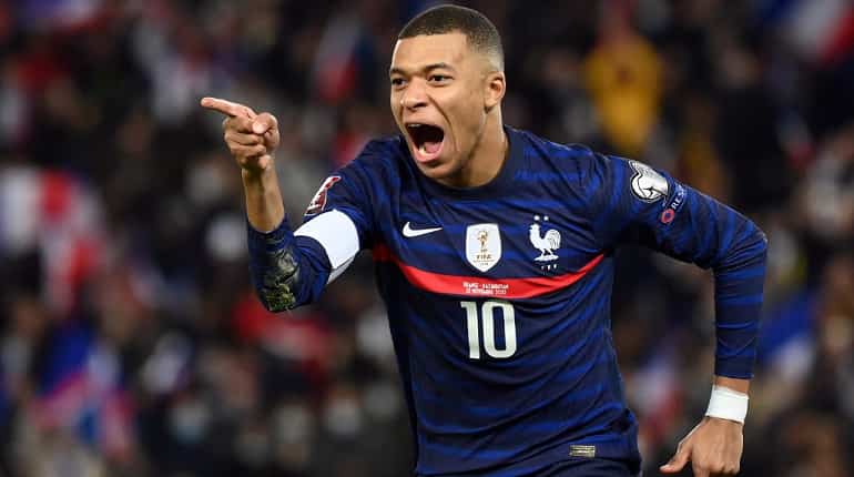 Kylian Mbappe scores 4 goals as France thump Kazakhstan 8-0 to qualify for FIFA World Cup 2022 Kylian Mbappe scores 4 goals as France thump Kazakhstan 8-0 to qualify for FIFA World Cup 2022